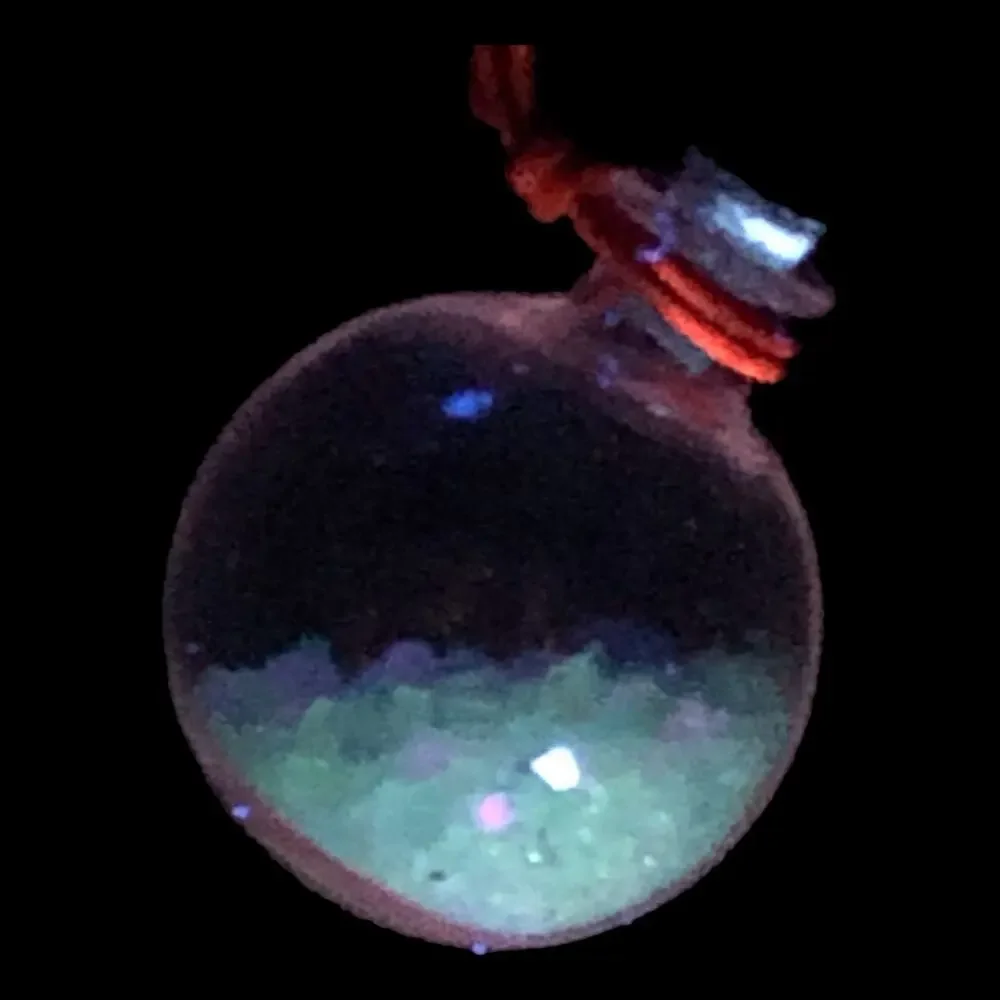 Cobalt Glass Shard Globe Manganese Glowing Car Charm Suncatcher Wish Bottle 2435
